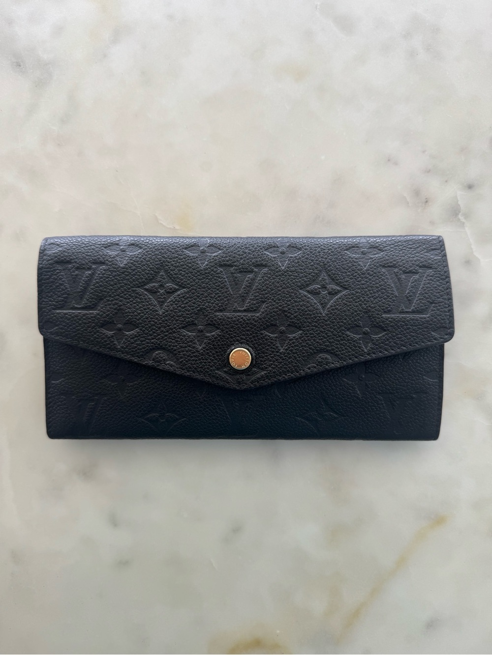 Louis Vuitton Sarah Wallet Monogram Empreinte Noir Black